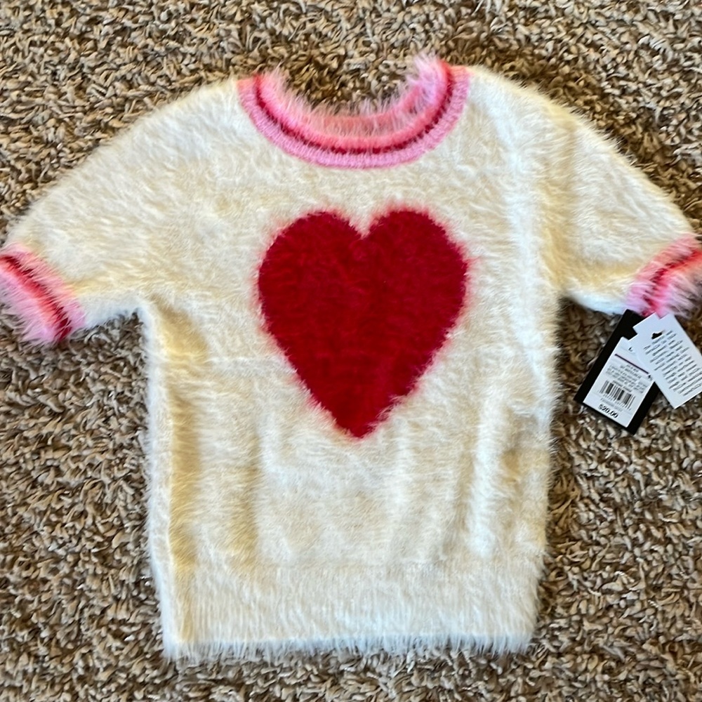 Soft and Fuzzy Heart Sweater Shirt
